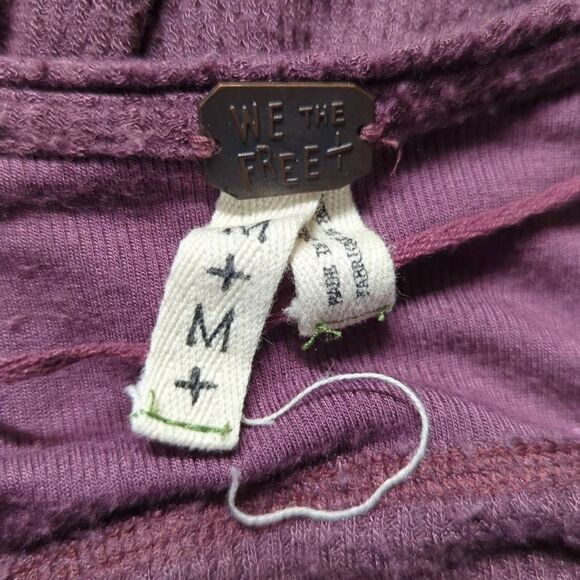 We The Free Malibu Purple Long Sleeve Thermal Top Woman's Size Medium OB8521803 - Picture 10 of 14